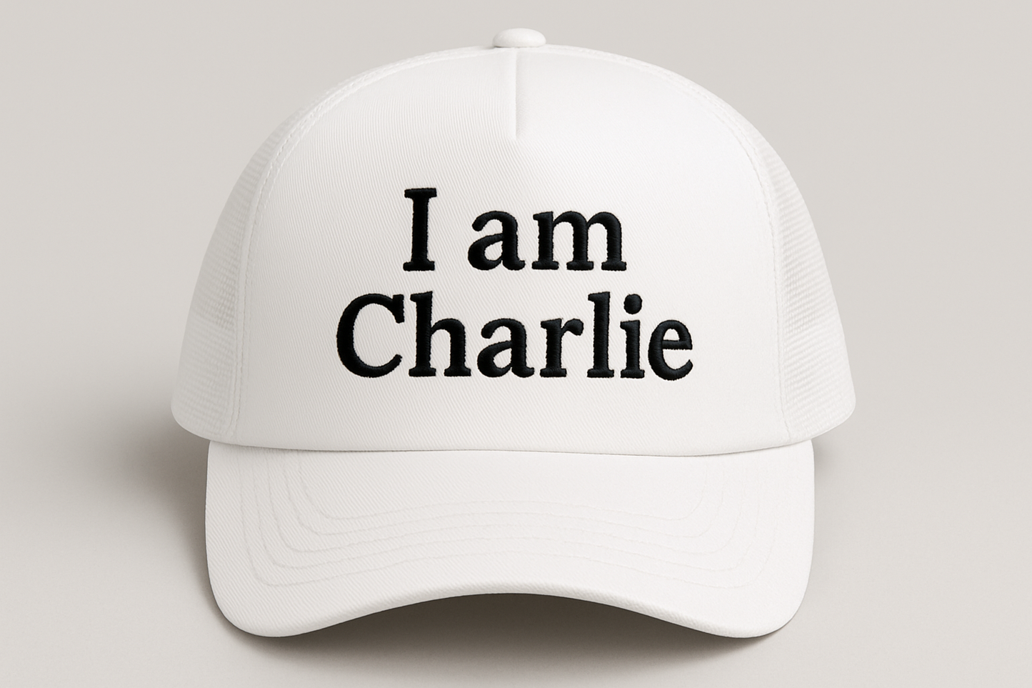 I am Charlie WHITE Trucker Hat