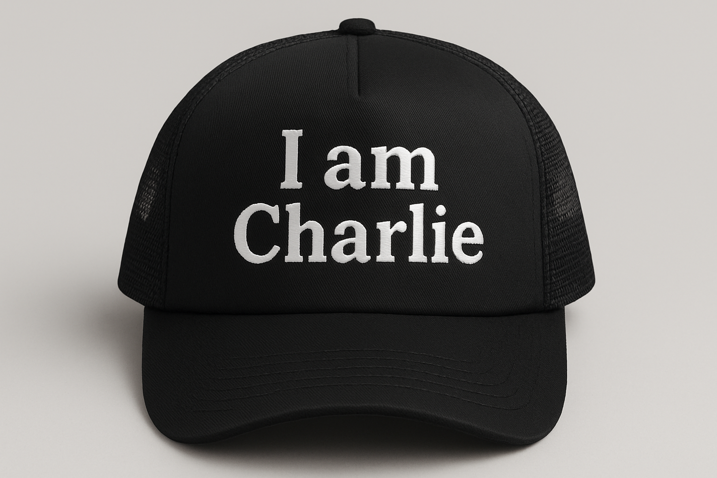 I am Charlie BLACK Trucker Hat